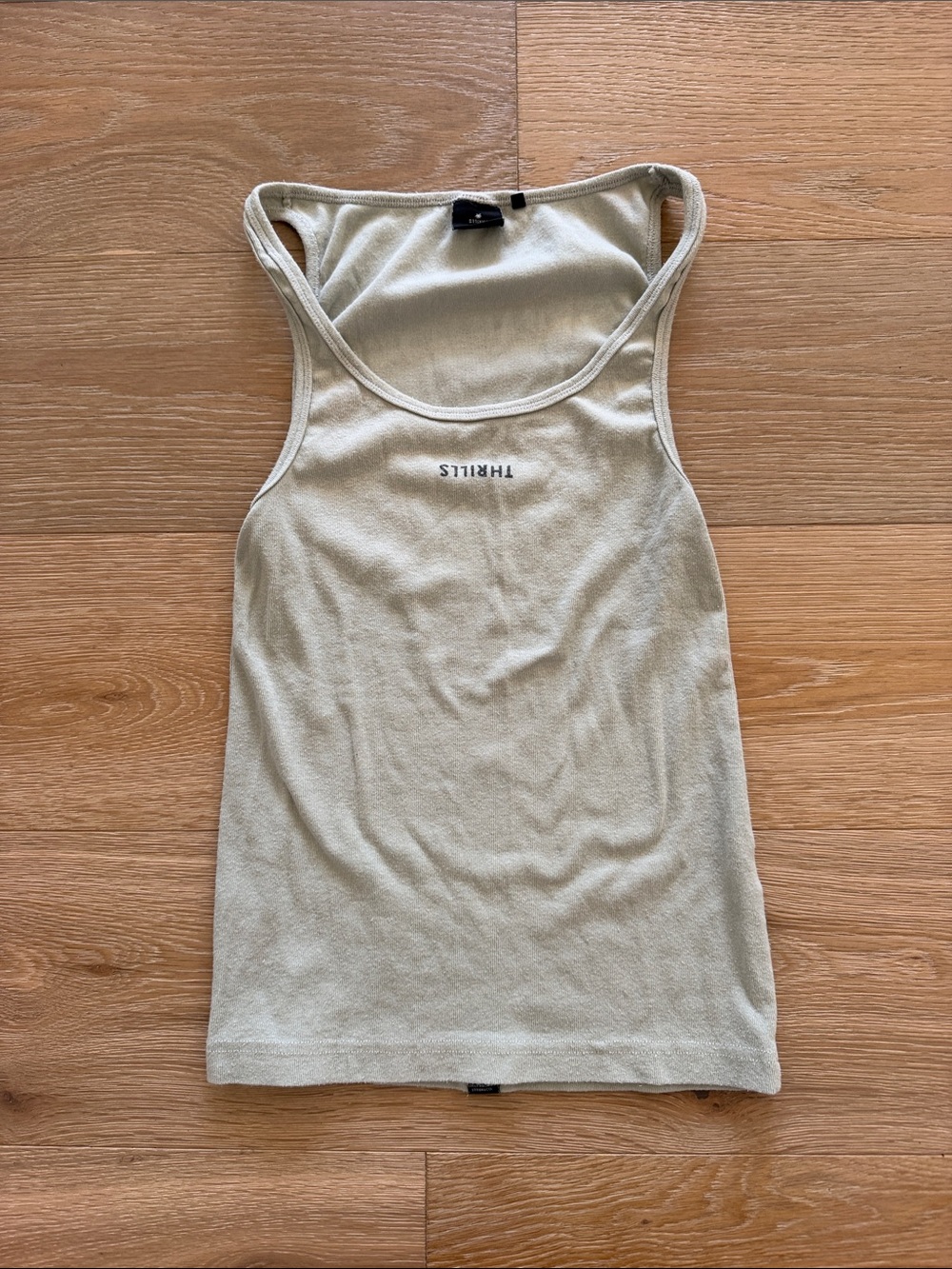 Thrills Light Sage Ribbed Tank Top